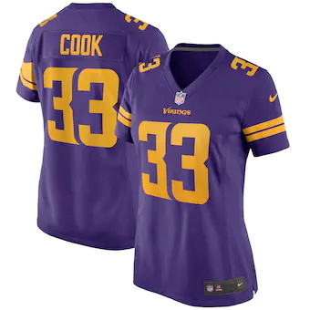 womens nike dalvin cook purple minnesota vikings alternate 